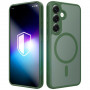 Capa magnética 3MK Misty MagCase para Samsung Galaxy S25, verde