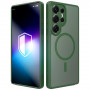 Capa Magnética 3MK Misty MagCase para Samsung Galaxy S25 Ultra, Verde