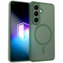 Capa magnética 3MK Misty MagCase para Samsung Galaxy S26+, verde