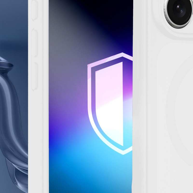 Capa magnética 3MK Misty MagCase para Apple iPhone 14 Pro, branca