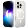 Capa para smartphone 3MK Misty MagCase Apple iPhone 16 Pro, compatível com MagSafe, branca