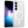 Capa para smartphone 3MK Misty MagCase Samsung Galaxy S26, compatível com MagSafe, branca