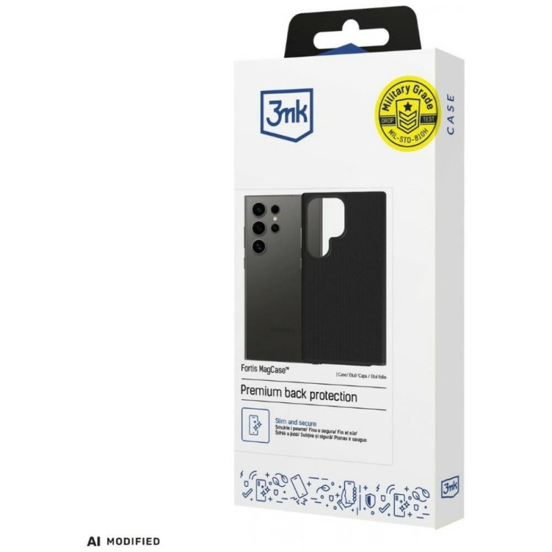 Capa 3MK Fortis MagCase para Samsung Galaxy S24 Ultra, preta