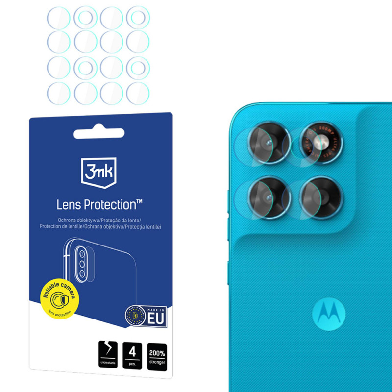 3MK Lens Protection vidro híbrido para lente da câmara Motorola Moto G87 (4 un.)