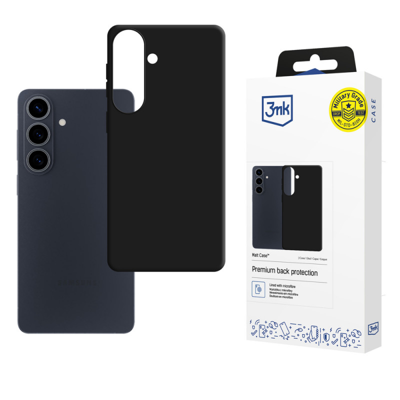 Capa 3MK Matt Case Samsung Galaxy S26 FE, preta
