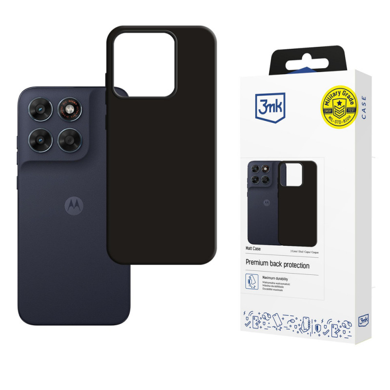 Capa 3MK Matt Case para Motorola Moto G87, preta
