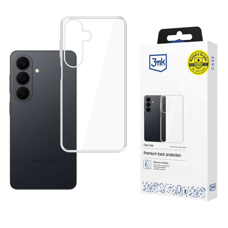 Capa para telemóvel 3MK Clear Case Samsung Galaxy S26 FE, transparente