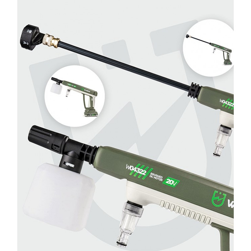 Wuber W04322 Lavadora de pressão sem fios, 20 V, 300 l/h