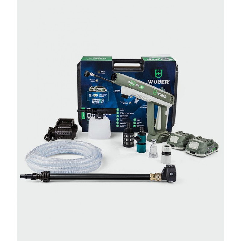 Wuber W04322 Lavadora de pressão sem fios, 20 V, 300 l/h