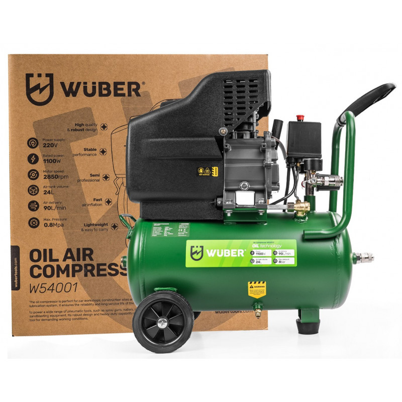 Compressor de ar a óleo Wuber W54001, 24 L