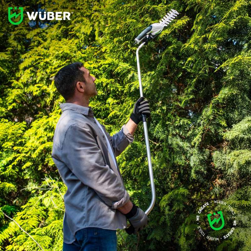 Wuber W23320 Corta-sebes e aparador de relva sem fios 2-em-1, 7,2 V, corte de 120 mm, USB-C