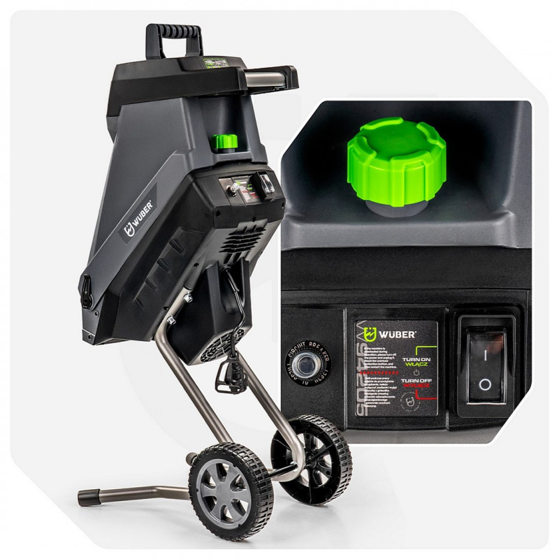 Wuber W94205 Triturador elétrico de lâminas para ramos, 2500 W, 45 L