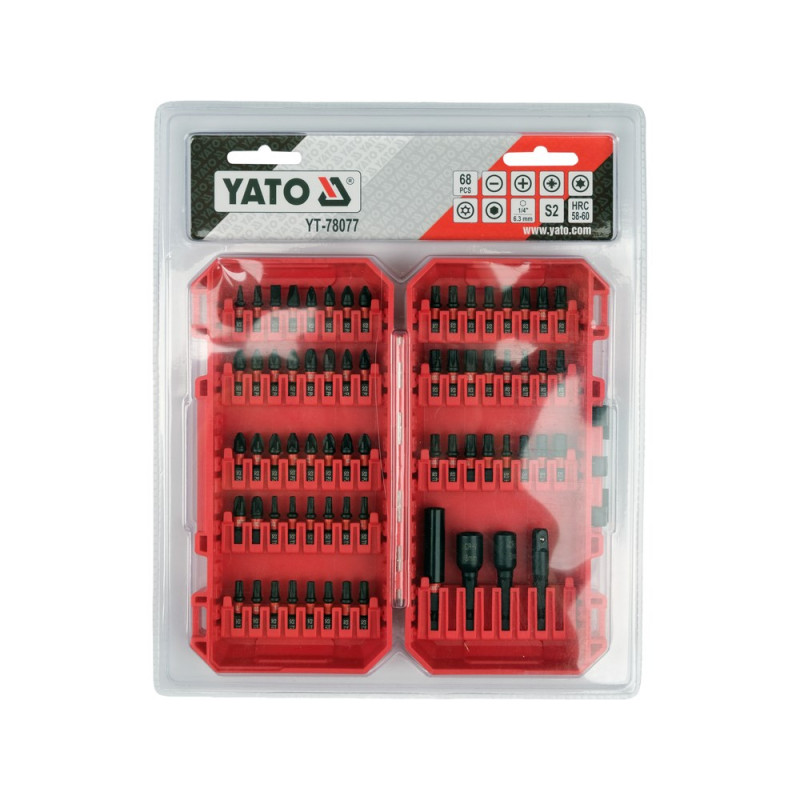 Conjunto de pontas de impacto YATO 68 peças YT-78077