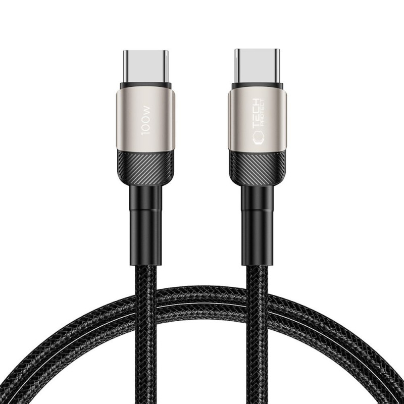 Cabo Tech-Protect UltraBoost Evo USB-C / USB-C 100W 5A 100cm titânio