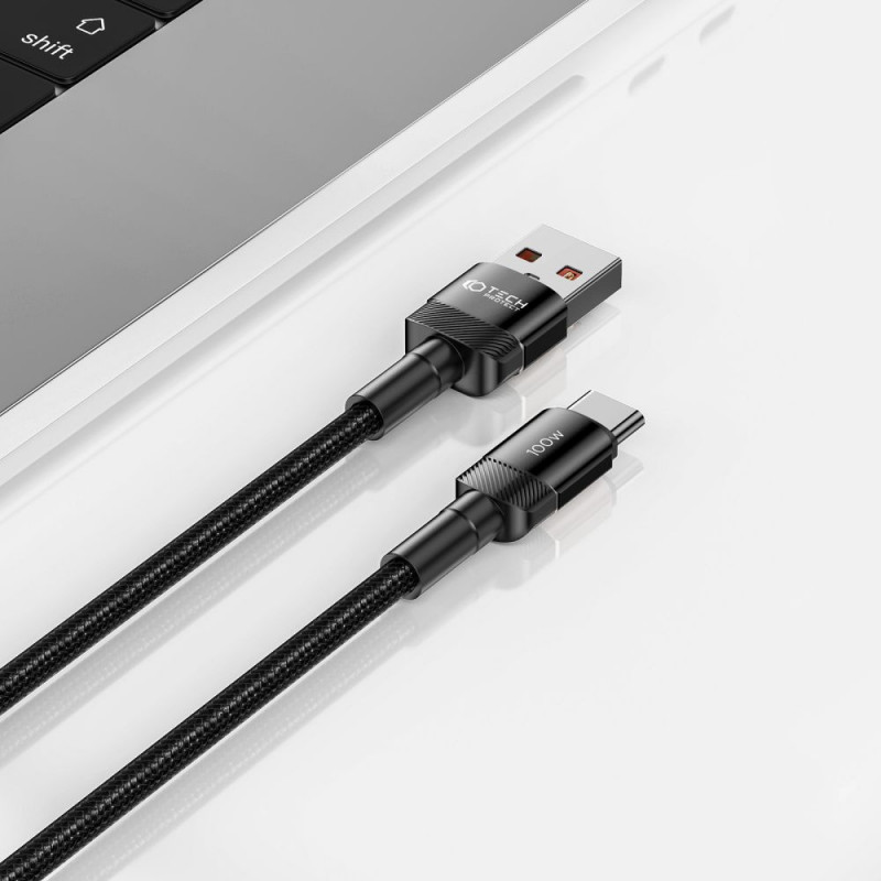 Cabo Tech-Protect UltraBoost Evo USB-A / USB-C 100W 5A 50cm preto