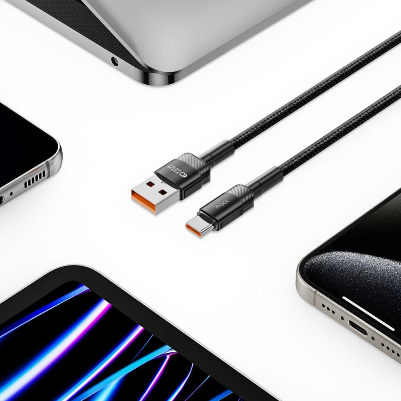 Cabo Tech-Protect UltraBoost Evo USB-A / USB-C 100W 5A 50cm preto