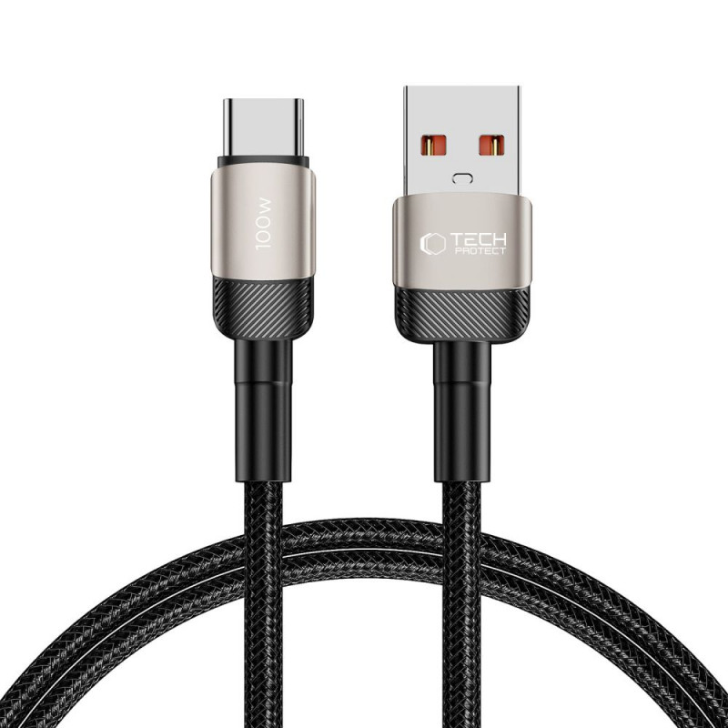 Cabo Tech-Protect UltraBoost Evo USB-A / USB-C 100W 5A 100cm Titanium