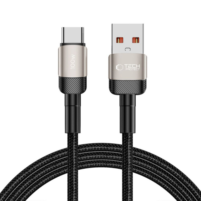 Cabo Tech-Protect UltraBoost Evo USB-A / USB-C 100W 5A 200cm Titanium