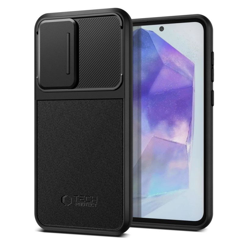 Capa Tech-Protect Velar Cam+ para Samsung Galaxy A35 / A55 5G, preta