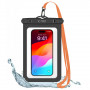 Capa impermeável universal Tech-Protect UWC9 8,9", preta/laranja