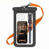 Capa impermeável universal Tech-Protect UWC9 8,9", preta/laranja