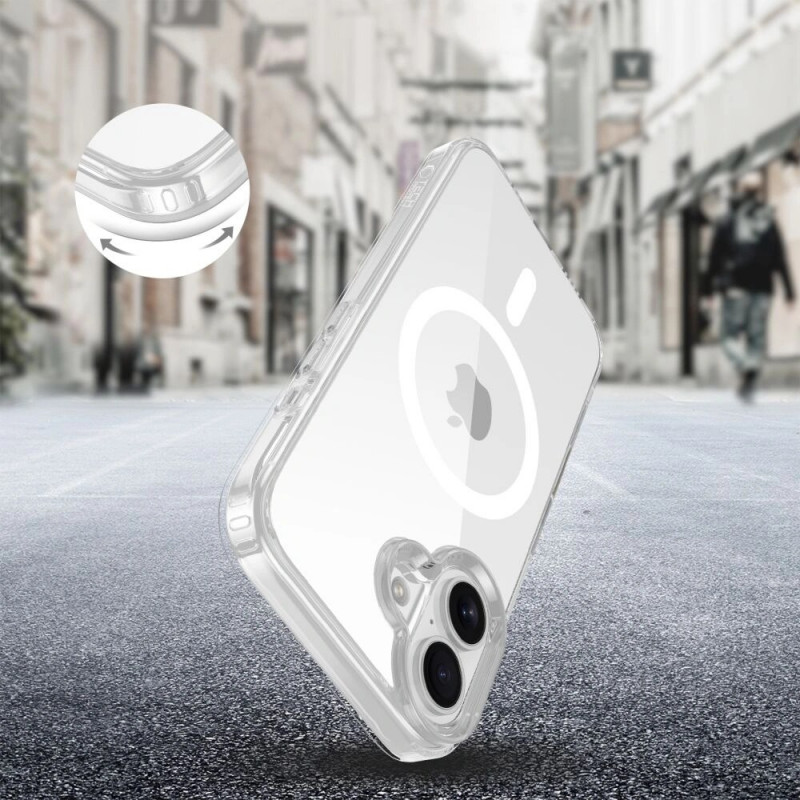Capa Tech-Protect Flexair Hybrid CC MagSafe para Apple iPhone 16, Transparente