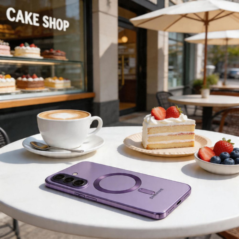Capa Tech-Protect MagFlex MagSafe para Samsung Galaxy A37 5G, violeta cobalto