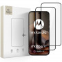 Película de vidro temperado Tech-Protect Glass Fit+ para Motorola Moto G67 / G77, preta (2 un.)