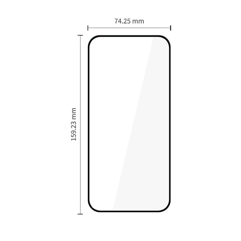 Película de vidro temperado Tech-Protect Glass Fit+ para Motorola Moto G67 / G77, preta (2 un.)