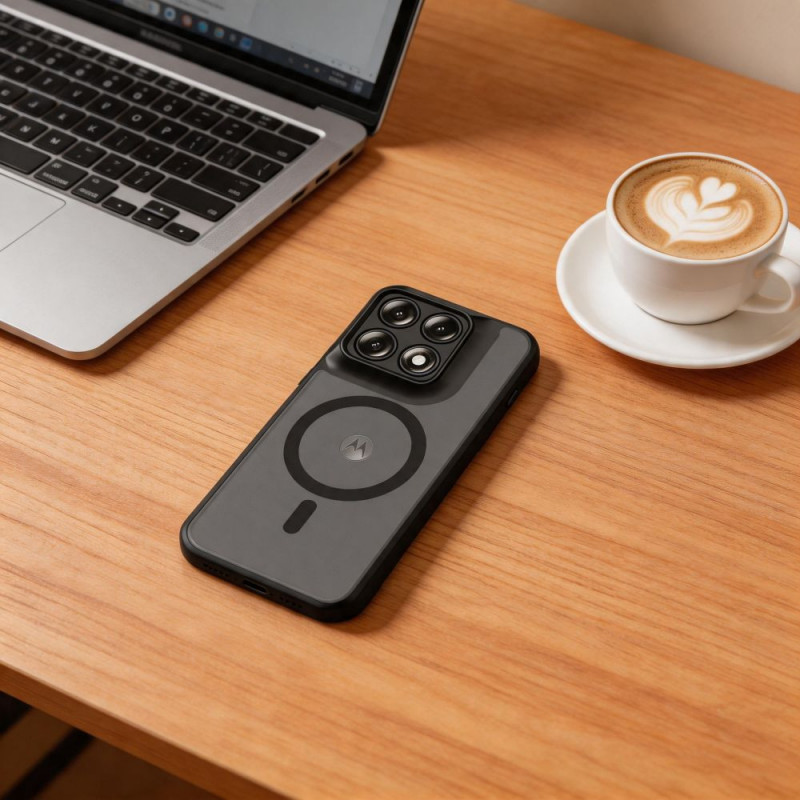 Capa MagSafe Tech-Protect Magmat para Motorola Edge 70 Pro 5G, preto mate