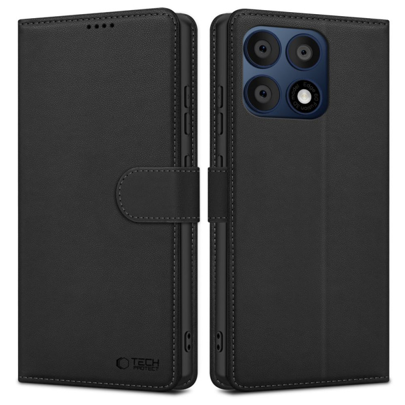 Capa carteira Tech-Protect para Motorola Edge 70 Pro 5G, preta