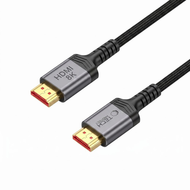 Cabo HDMI 2.1 Tech-Protect UltraBoost THP5553, 4K 120Hz, 8K 60Hz, 100 cm, preto