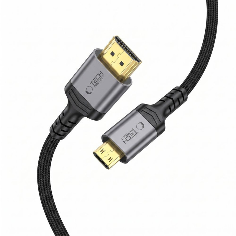 Cabo Tech-Protect UltraBoost Mini HDMI para HDMI 2.1, 8K 60Hz, 200 cm, preto