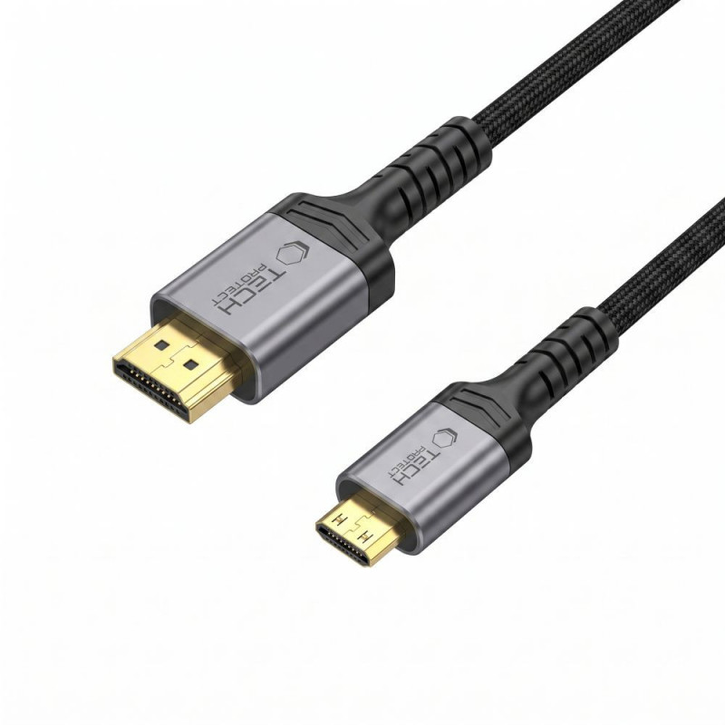 Cabo Tech-Protect UltraBoost Mini HDMI para HDMI 2.1, 8K 60Hz, 200 cm, preto