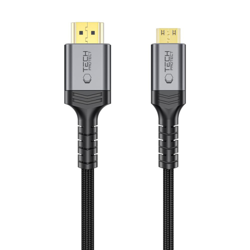 Cabo Tech-Protect UltraBoost Mini HDMI para HDMI 2.1, 8K 60Hz, 200 cm, preto