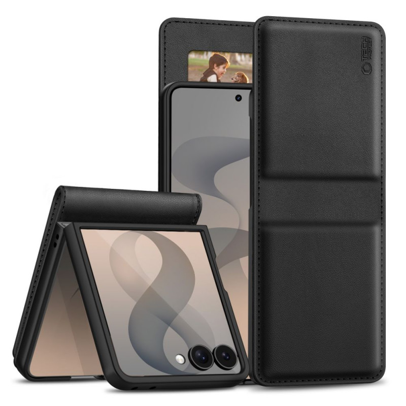 Capa carteira Tech-Protect para Samsung Galaxy Z Flip 8, preta