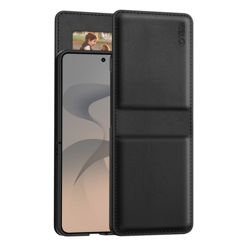 Capa carteira Tech-Protect para Samsung Galaxy Z Flip 8, preta