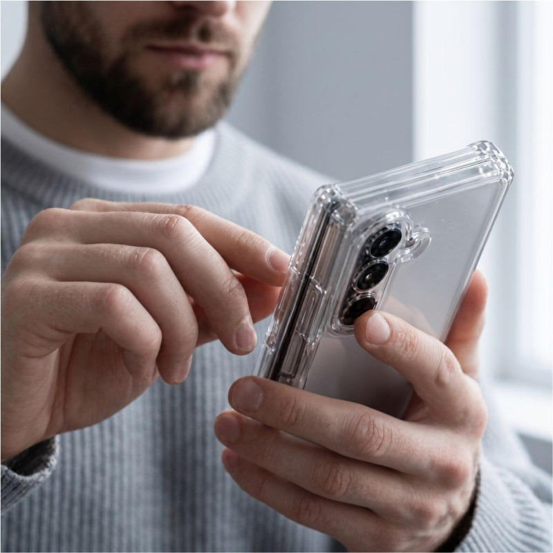 Capa híbrida Tech-Protect FlexAir para Samsung Galaxy Z Fold 8 Ultra, transparente