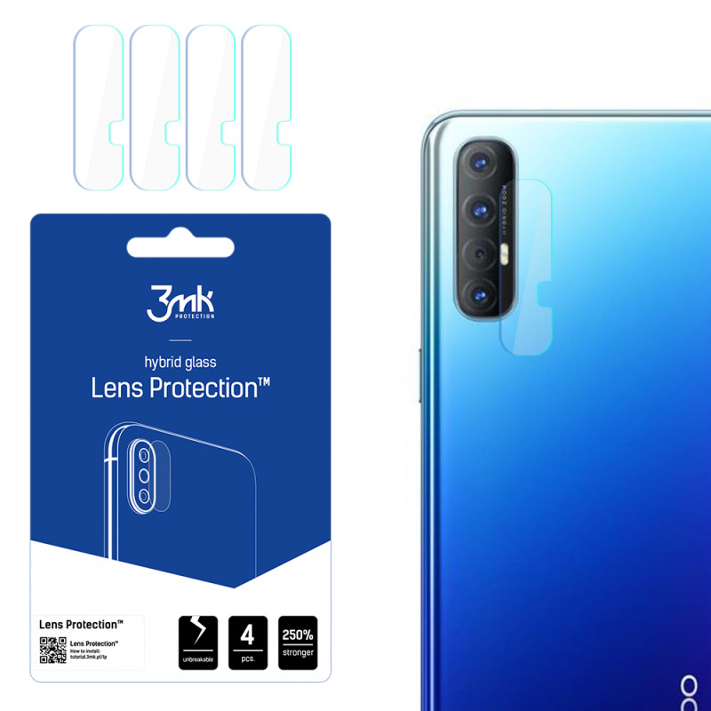 Protetor de lentes de câmara 3MK Lens Protection para Oppo Reno 3 Pro (4 unid.), 3MK1517