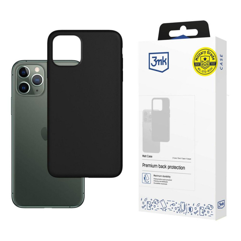 Capa para smartphone 3MK Matt Case Apple iPhone 12/12 Pro, preta