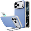 Capa ESR Leather Kickstand MagSafe para Apple iPhone 17 Pro Max / 18 Pro Max, azul-claro