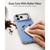 Capa ESR Leather Kickstand MagSafe para Apple iPhone 17 Pro Max / 18 Pro Max, azul-claro