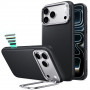 Capa ESR Leather Kickstand MagSafe para Apple iPhone 17 Pro Max / 18 Pro Max, preta