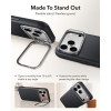 Capa ESR Leather Kickstand MagSafe para Apple iPhone 17 Pro Max / 18 Pro Max, preta