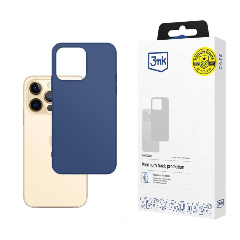 Capa 3MK Matt Case para Apple iPhone 13 Pro, azul (blueberry)