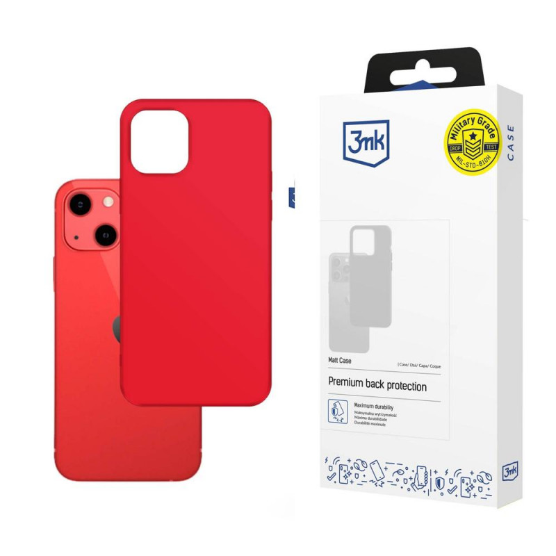 Capa 3MK Matt para Apple iPhone 13 (3MK3394STR), vermelho morango