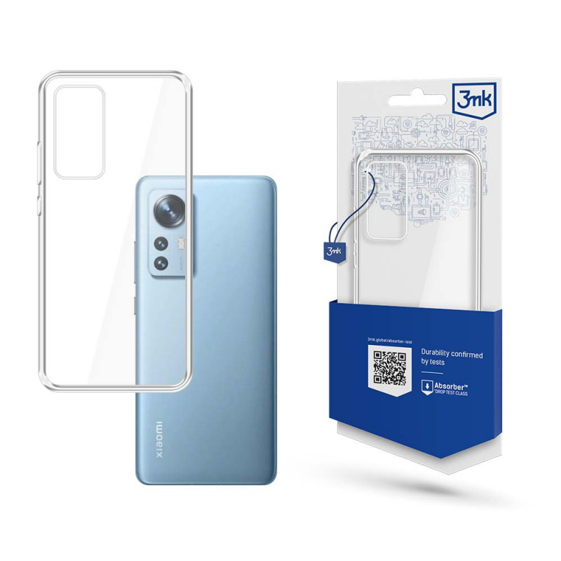 Capa para telemóvel 3MK Clear Case Xiaomi 12/12X, transparente