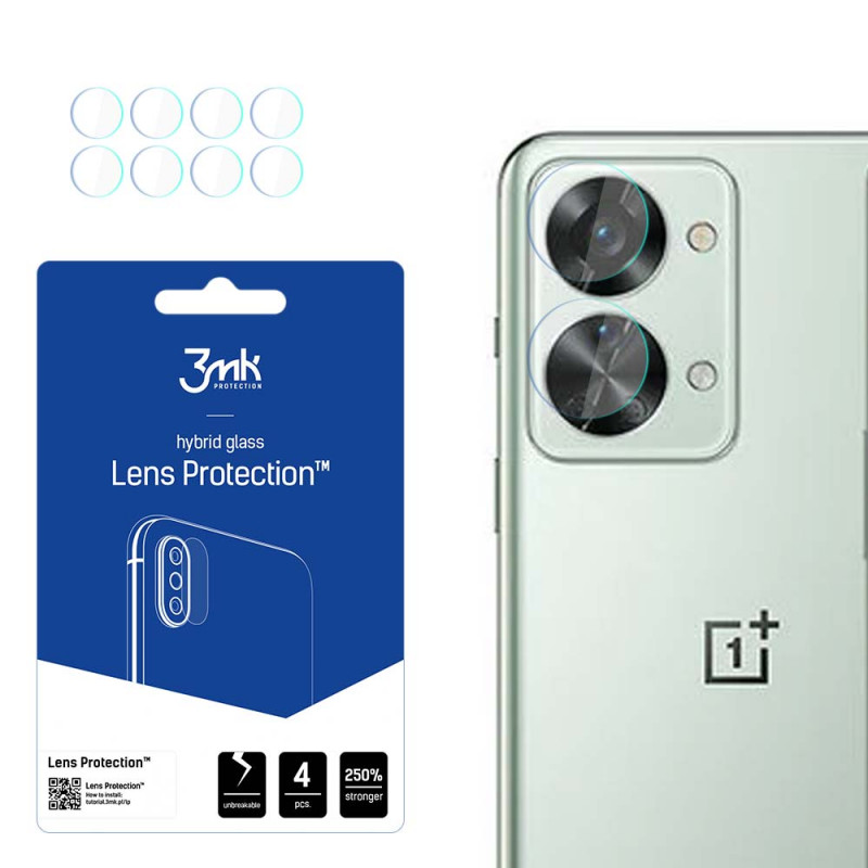 Protetor de lentes de câmara 3MK Lens Protection para OnePlus Nord 2T (4 un.)