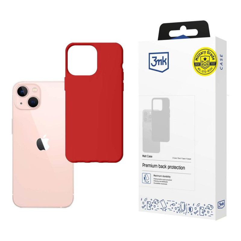 3MK Matt Case 3MK4032 para Apple iPhone 14, vermelha