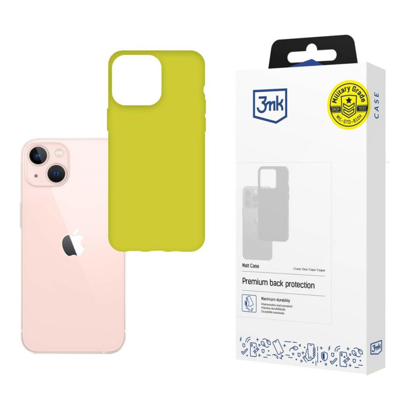 Capa para telemóvel 3MK Matt Case Apple iPhone 14, verde lima
